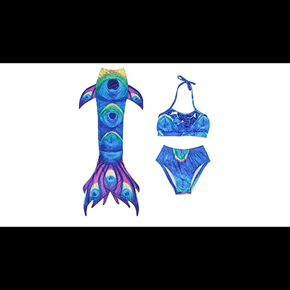 3 piece Mermaid 🧜🏿‍♀️ Life Girls swimwear